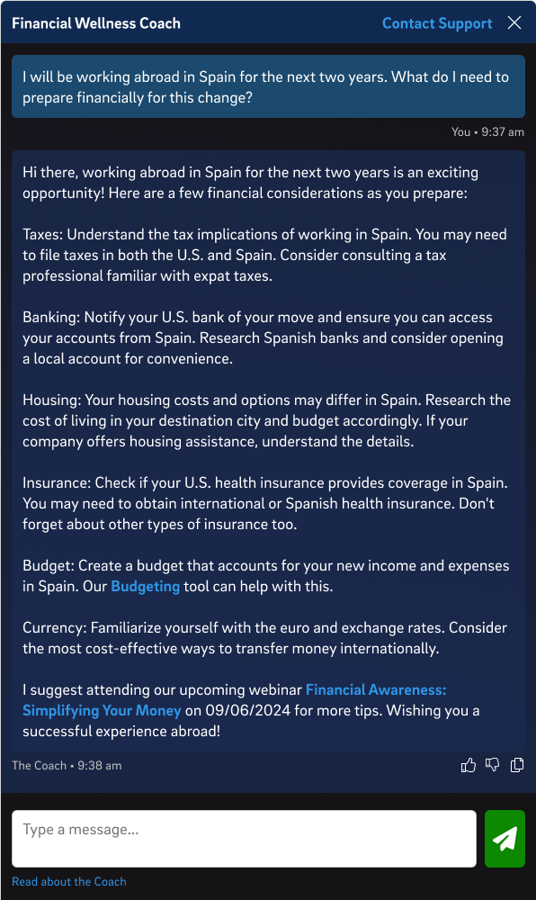 financial wellness coach global