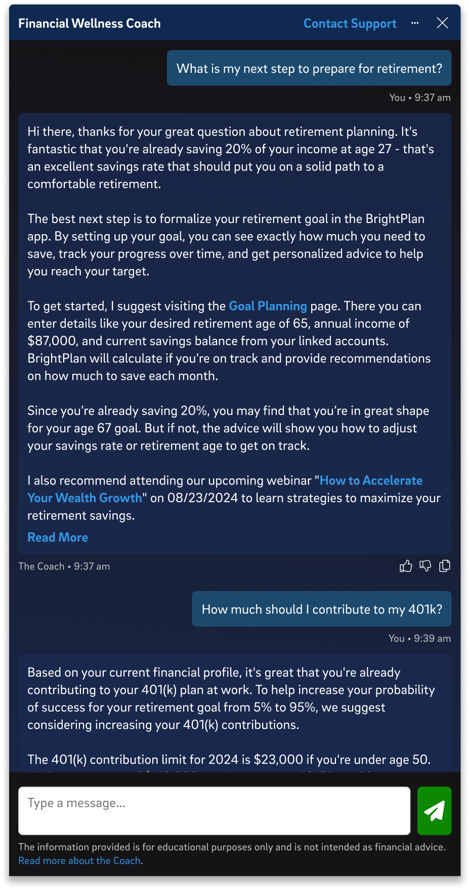 ask the coach promt